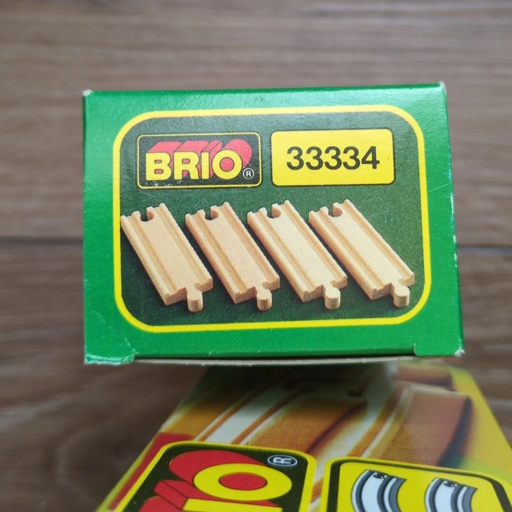 Vtg 90s BRIO Wooden Railway Track Lot 33334 33337 33342 Curved Straight Sweden